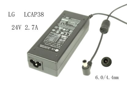 Picture of LG Common Item (LG) AC Adapter 20V & Above 24V 2.7A, 6.0/4.3mm W/Pin, 3-Prong