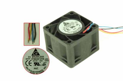 Picture of Delta Electronics FFB03812VN-SPC Server - Square Fan -CK76, sq38x38x28mm, 4-wire, DC 12V 1.02A