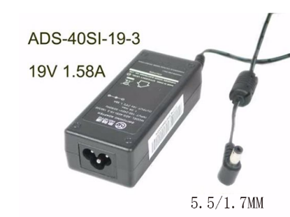 HOIOTO ADS-40SI-19-3 AC Adapter- Laptop 19V 1.58A, 5.5/1.7mm, 3P, New