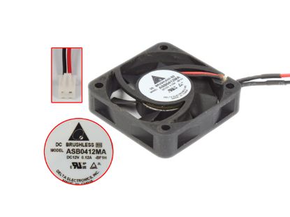 Picture of Delta Electronics ASB0412MA Server - Square Fan -BF1H, sq40x40x10mm, DC 12V 0.12A, 2-wire