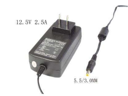 Picture of Sony Common Item (Sony) AC Adapter 5V-12V 12.5V 2.5A, 5.5/3.0MM, Tip W/Pin, US 2P， NEW
