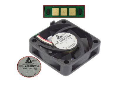 Picture of Delta Electronics ASB0412VHA Server - Square Fan BE92, 12V0.16A, sq40x40x10mm, 3W