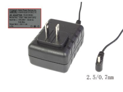 Picture of APD / Asian Power Devices WA-24K12FU AC Adapter 5V-12V WA-24K12FU