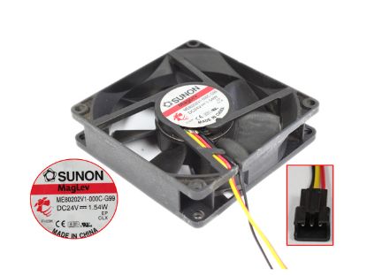 Picture of SUNON ME80202V1-000C-G99 Server - Square Fan sq80x80x20mm, w80x3x3, 24V 1.54W