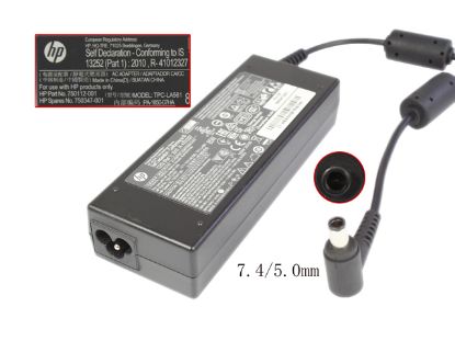 Picture of HP AC Adapter (HP) AC Adapter- Laptop 	TPC-LA56, TPC-LA561, 19.5V 4.36A, 7.4/5.0mm WP, 3P
