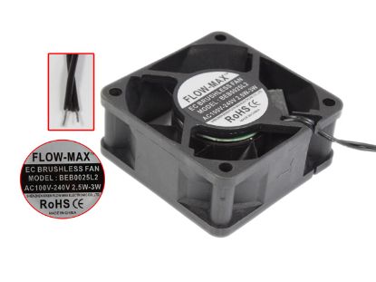 Picture of Other Brands FLOW-MAX Server - Square Fan Steel, sq60x60x25, 2w, AC 240V 3W