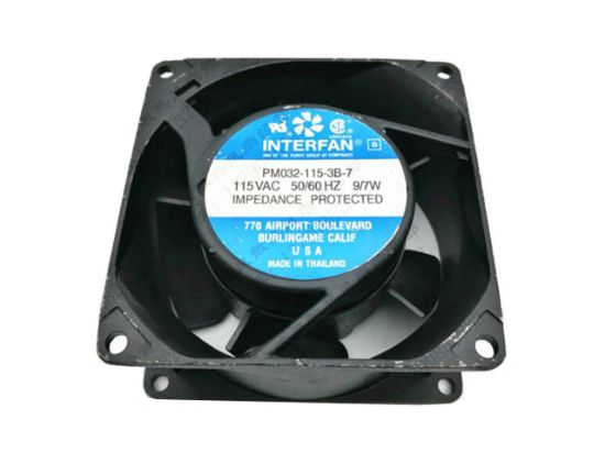 Picture of INTERFAN PM032-115-3B-7 Server-Square Fan PM032-115-3B-7