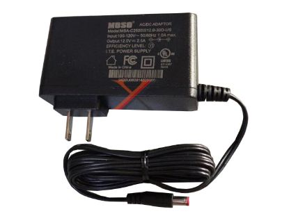 Picture of MOSO MSA-C2500IS12.0-30D-US AC Adapter 5V-12V MSA-C2500IS12.0-30D-US
