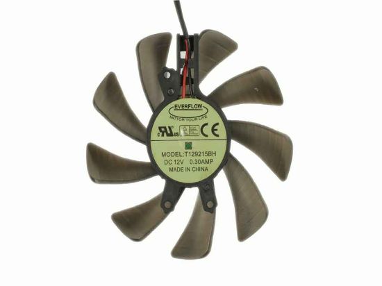 Picture of Everflow T129215BH Server - Frameless / GPU Fan DC 12V 0.30A, D 95mm C 39mm, dark, w60x2x2