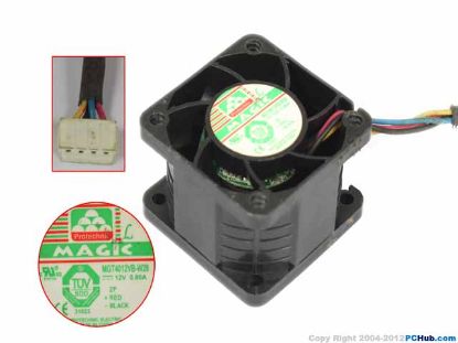 Picture of Protechnic Magic MGT4012VB-W28 Server - Square Fan sq40x40x28, 4-wire, 12V 0.80A