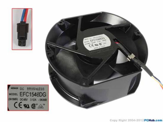 Picture of Delta Electronics EFC1548DG Server - Round Fan 5K06R, dia172x150x51mm, 4-wire, 48V 3.12A