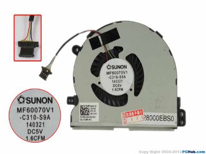 Picture of SUNON MF60070V1-C310-S9A Cooling Fan  DC5V, Bare Fan, DC28000EBS0