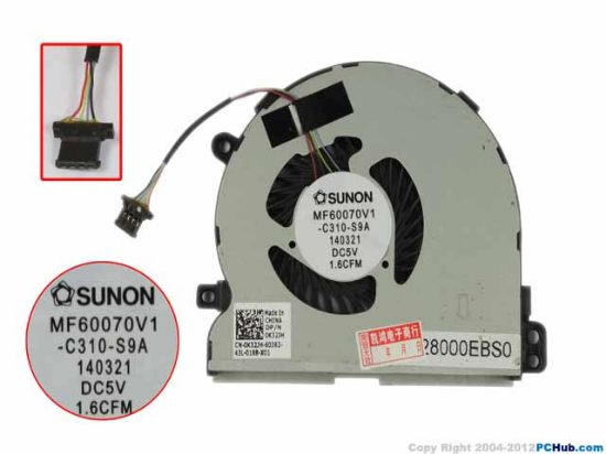 Picture of SUNON MF60070V1-C310-S9A Cooling Fan  DC5V, Bare Fan, DC28000EBS0