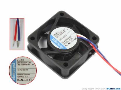Picture of ebm-papst 414 F/2 Server - Square Fan sq40x40x10mm, 3-wire, 24V 0.8W