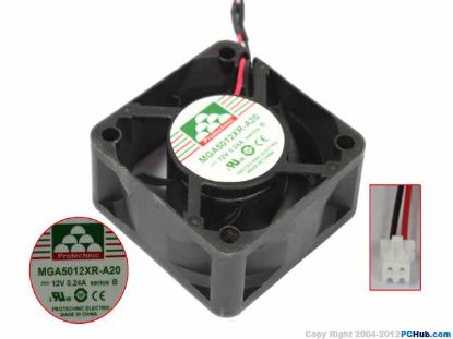 Picture of Protechnic Magic MGA5012XR-A20 Server - Square Fan , sq50x50x20mm, w50x2x2, DC 12V 0.24A