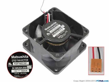Picture of Panasonic ASFN60391 Server - Square Fan C01, SF60x60x25, w50x3x3, 12V 160mA