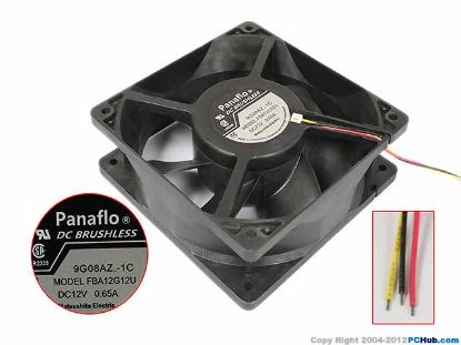 Picture of Panasonic FBA12G12U Server - Square Fan 1C, SF120x120x38, w3, 12V 0.65A