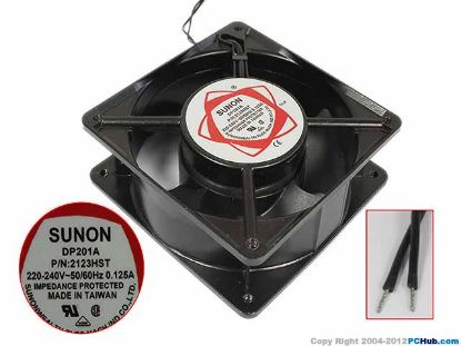 Picture of SUNON DP201A Server - Square Fan 2123HST, 240V0.125A, Alum, sq120x120x38mm, 2W