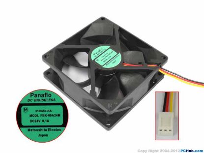Picture of Panaflo / Matsushita FBK-09A24M Server-Square Fan FBK-09A24M