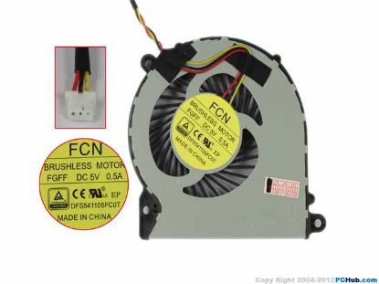 Picture of Foxconn DFS541105FC0T Cooling Fan DFS541105FC0T, FGFF, 6-31-P6502-201