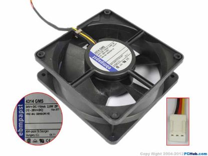 Picture of ebm-papst 4314 GMS Server-Square Fan 4314 GMS