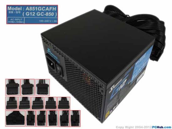 Picture of Seasonic  A851GCAFH (G12 GC-850) Server - Power Supply 850W, BTX, A851GCAFH (G12 GC-850) Active PFC F3