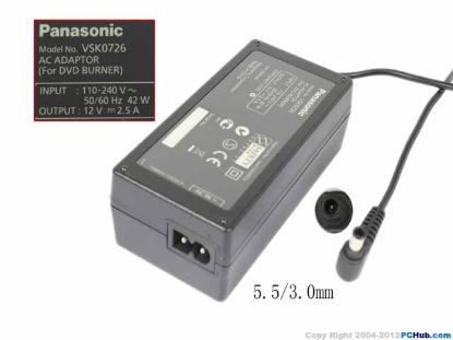 Picture of Panasonic VSK0726 AC Adapter 5V-12V, 5.5/3.0mm  VSK0726