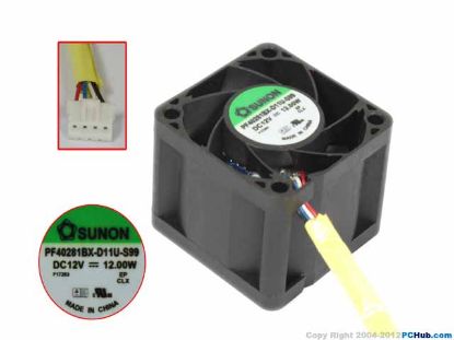 Picture of SUNON PF40281BX-D11U-S99 Server-Square Fan PF40281BX-D11U-S99
