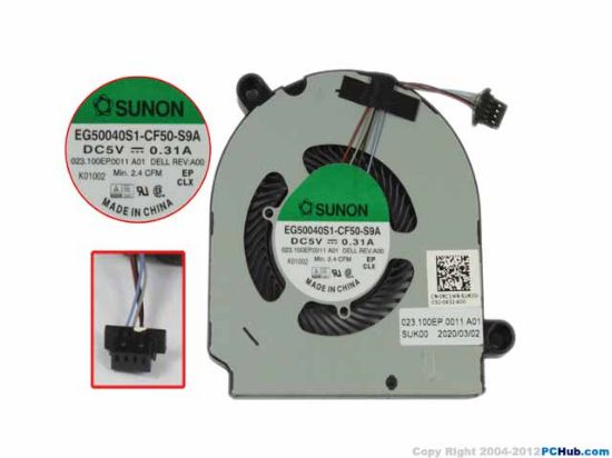 Picture of Dell Latitude 13 5300 Cooling Fan EG50040S1-CF50-S9A, 023.100EP.0011, 0KC1WR