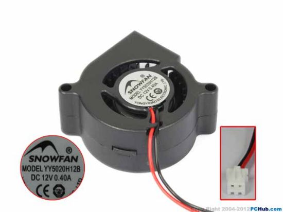 Picture of Snowfan YY5020H12B DC 12V 0.04 A, 50x50x20mm, 2-Wire Server-Blower Fan
