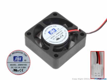 Picture of JSL / Jiang Shan Lai JDM4010S Server - Square Fan JDM4010S, DC 12V 0.08A