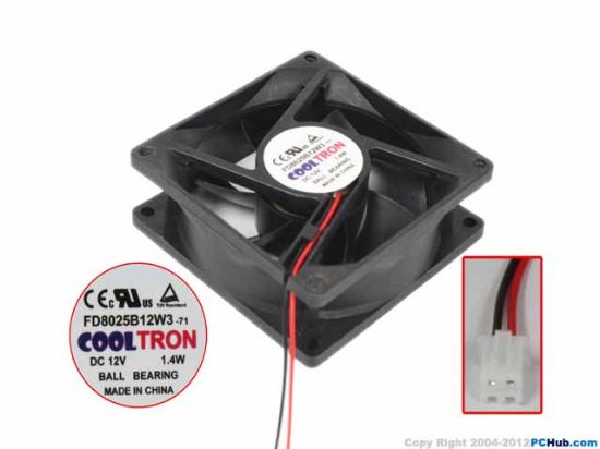 Picture of Used Fan FD8025B12W3 Server - Square Fan DC 12V 1.4W