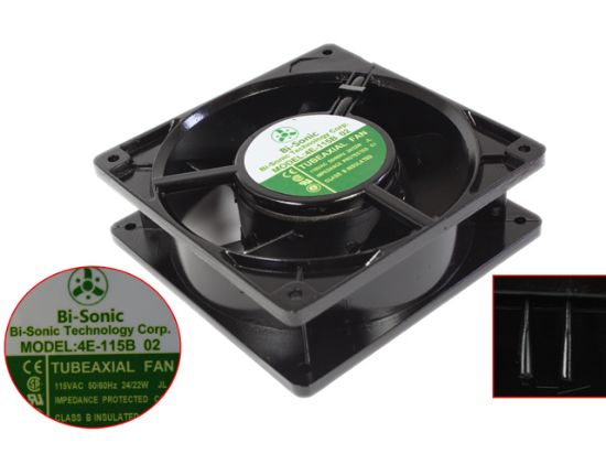 Picture of Bi-Sonic 4E-115B Server - Square Fan 02, sq120x120x38, 2-pin, 115V 24W