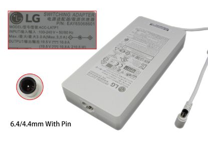 Picture of LG AC Adapter (LG) AC Adapter- Laptop ACC-LATP1, 19.5V 10.8A, 6.4/4.4mm WP, 3P, New