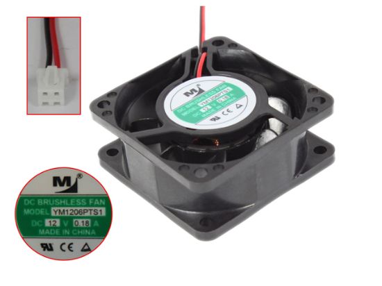 Picture of M / Huaxia Mengtai YM1206PTS1 Server - Square Fan sq60x60x25, 2w, DC 12V 0.18A