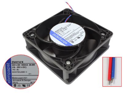 Picture of ebm-papst DV4114 N Server - Square Fan sq120x120x38mm, 3-wire, 24V 20.5W