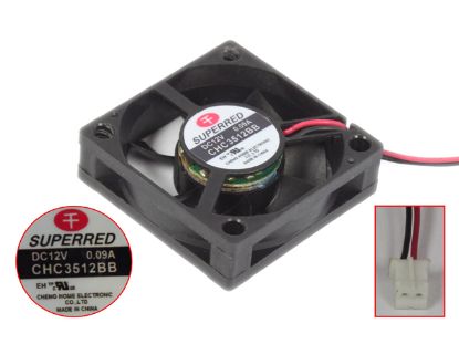 Picture of Superred CHC3512BB Server - Square Fan SF35x35x10, w50x2x2, 12V 0.09A