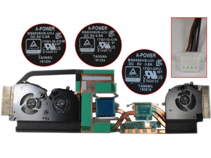 Picture of MSI GS75 Stealth Cooling Fan BS5005HS-U3J, BS5005HS-U3I