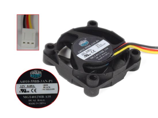 Picture of Protechnic Magic MGT4012MB-A10 Server - Square Fan A401055BB3ANP1, SF40x40x10, w80x3x3, 12V 0.09A