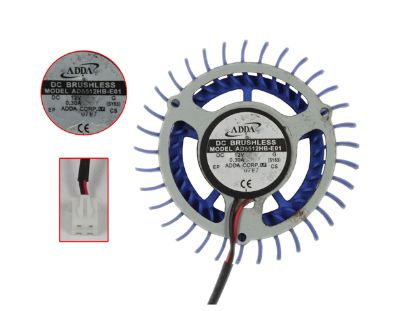 Picture of ADDA AD5512HB-E01 Server - Frameless / GPU Fan SY83, 12V 0.30A, dia55, ctc35, w120x2x2