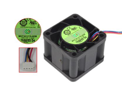 Picture of Protechnic Magic MGT3812YB-W28 Server - Square Fan SF38x38x28, w100x4x4, 12V 0.60A