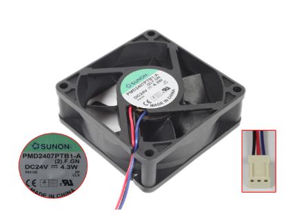 Picture of SUNON PMD2407PTB1-A Server - Square Fan (2).F.GN, SF70x70x25, w3, 24V 4.3W