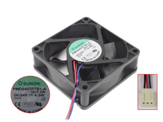 Picture of SUNON PMD2407PTB1-A Server - Square Fan (2).F.GN, SF70x70x25, w3, 24V 4.3W