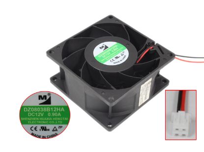 Picture of M / HuaXia HengTai DZ08038B12HA Server-Square Fan DZ08038B12HA