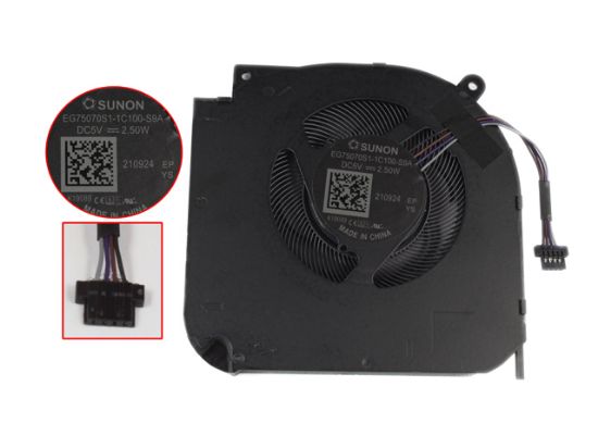 Picture of Mechrevo Umi Pro II Cooling Fan EG75070S1-1C100-S9A, THER7GK5M6-1411, GK5MP60