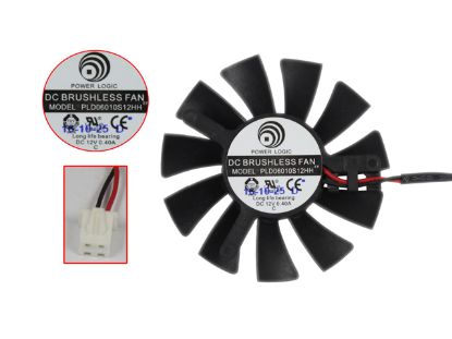 Picture of Power Logic PLD06010S12HH Server-Frameless / GPU Fan PLD06010S12HH, Black