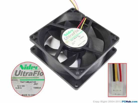 Picture of Nidec T92T12MUA7-53 Server-Square Fan T92T12MUA7-53, J521