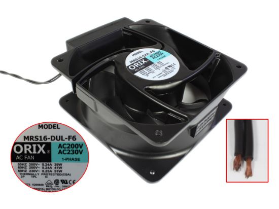 Picture of ORIX MRS16-DUL-F6 Server - Square Fan sq160x160x64mm, 2-wire, 200V 0.24A