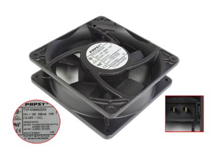 Picture of ebm-papst 4184 N/2XH Server - Square Fan sq120x120x38mm, 3-wire, 24V 11W
