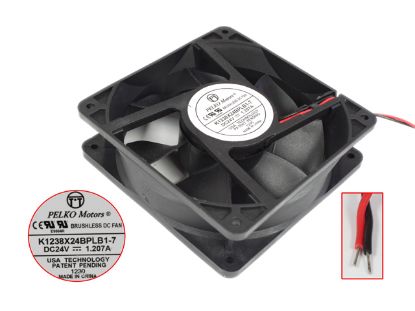 Picture of PELKO K1238X24BPLB1-7 Server - Square Fan sq120x120x38, 2w, DC 24V 1.27A